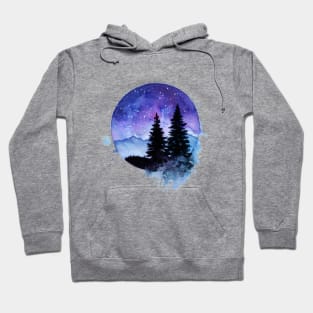 Watercolor Starry Night Hoodie